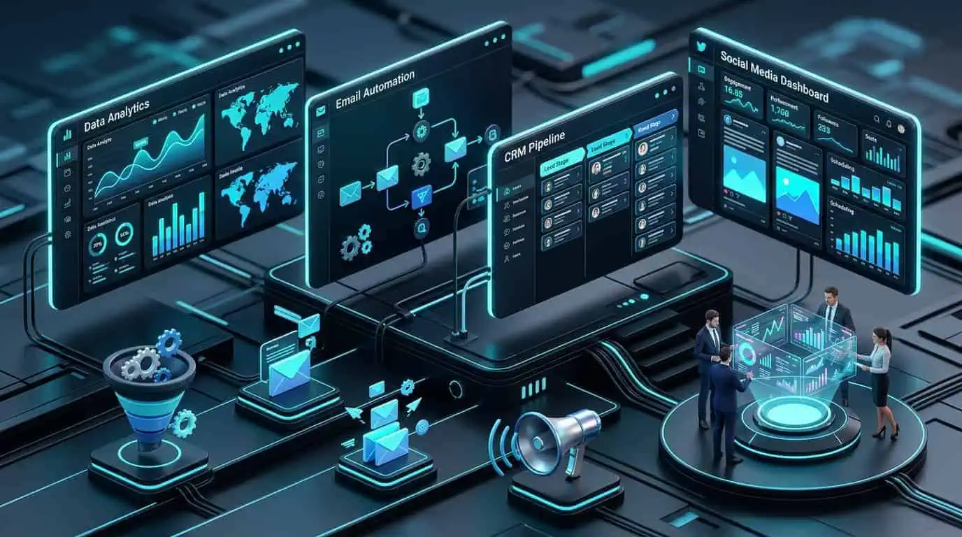 Marketing Automation Interface Illustration
